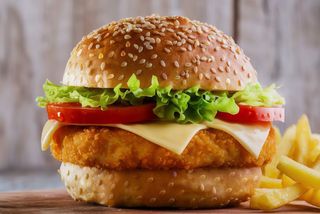 Hamburger chicken e patate