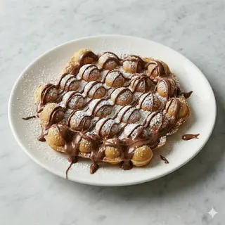 Bubble waffle con Nutella