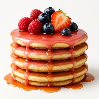 Super pancake 4 strati - Cioko pink, frutti di bosco, granella pistacchio