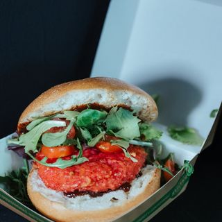 Hamburger di riso e barbabietola