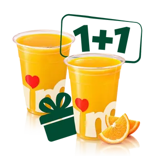 Сок апельсиновый 0,3 л. 1+1