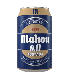Cerveza-Mahou 00 Tostada lata 330ml.
