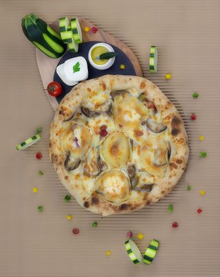 Pizza Blanca De Verduras