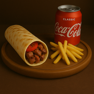 Шаурма зі свинини XXL+фрі+кола