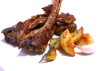 Stir Fried Goat Ribs and Chips