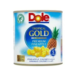 Bucati de ananas gold in suc propriu Dole 3kg