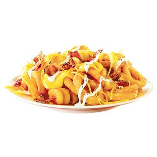 Patate twister con cheddar e bacon - a porzione