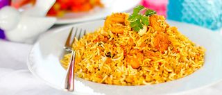 Prawn biryani