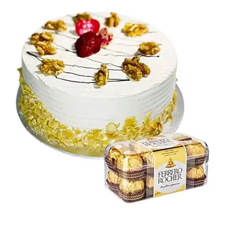 Chocolate Special + Carrefour 1.4kg Cake of choice + Flowers