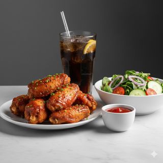 Menú alitas de pollo