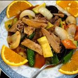 Pato Asado Con Naranja Fresca