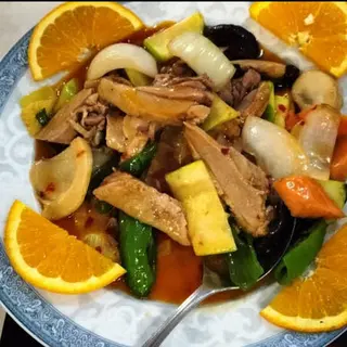 Pato Asado Con Naranja Fresca