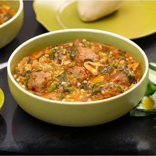 Okra soup with fresh fish