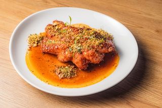 Pulpo A La Brasa en salsa Anticuchera 