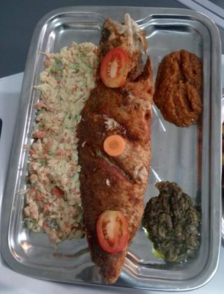 Poisson Sosso Frit + Attiéké