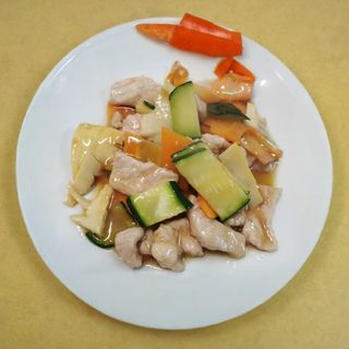 166. Maiale con le verdure miste