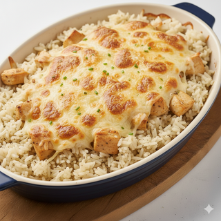 Arroz Con Pollo Y 4 Quesos Al Horno