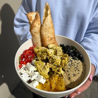 Duża micha zielonego wege