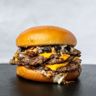 Two Guys smash burger triple