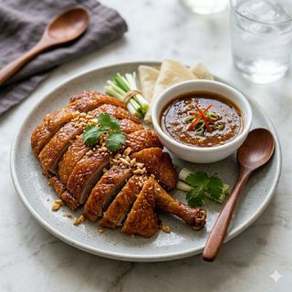 Pato Crujiente Con Salsa Especial