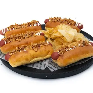 MontyPerros alioli e cipolla croccante