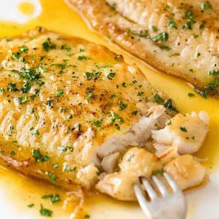 Butter fried fish fillet
