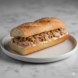 Bocadillo De Atún Con Aceitunas