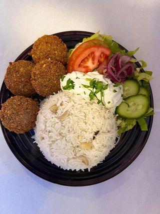 Rice box falafel