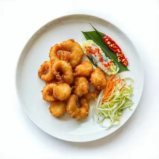 Calamaro fritto con contorno