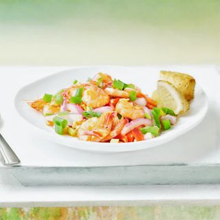 Crevettes aux Oignons