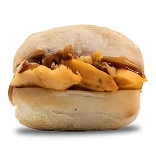 48. Frango, cebola crocante e molho BBQ