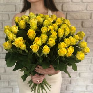 Акция! 51 роза желтая