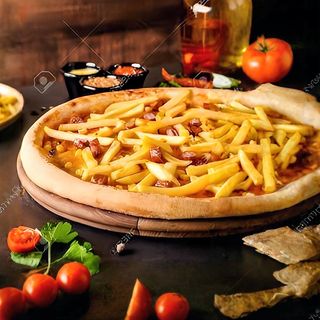 French Fries Veg Pizza