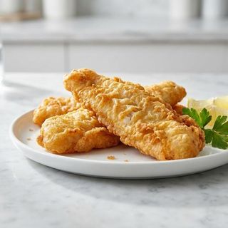 Plato Combinado De Merluza Rebozada