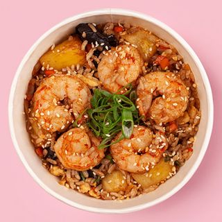 Рис з креветками і ананасом