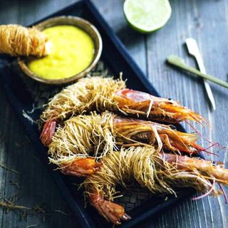 Gamberoni in pasta kataifi e maionese agli agrumi   - 6 pezzi