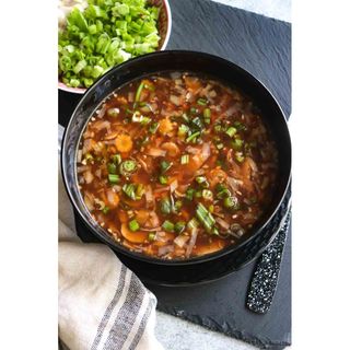 Hot and sour soup with vegetables