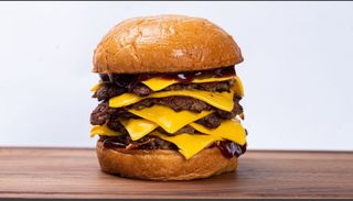 Smash Red Onion Jalapeno BBQ Cheeseburger 5