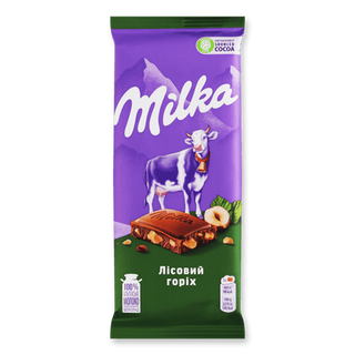 Шоколад молочний Milka з горіхом (90г)