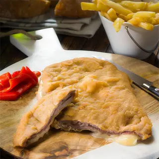 Cachopo De ternera Asturiana IGP relleno de jamón y queso para 2-3 personas