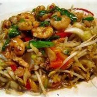 Chop suey de langostinos