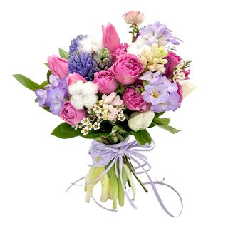 Flori de primavara si bumbac