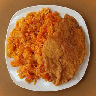 Ghiveci sarbesc si snitel de porc