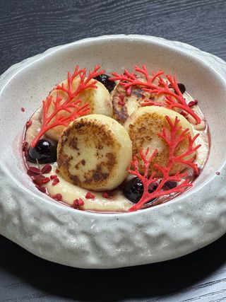 Сирники з заварним кремом на кокосовому молоці