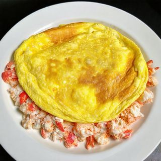 Frittata con polpa di granchio
