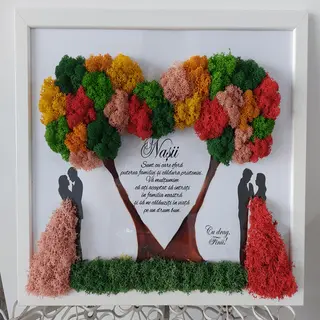 Tablou cu licheni Nasi -dimensiune 42x29 cm