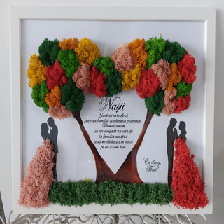 Tablou cu licheni Nasi -dimensiune 42x29 cm