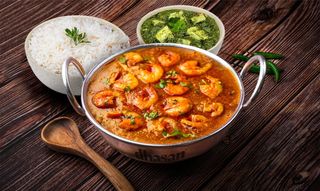 Bowl Prawn Curry con arroz