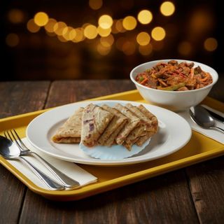 Chapati + liver + beef