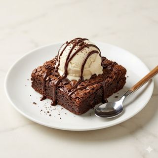 Brownie Con Helado